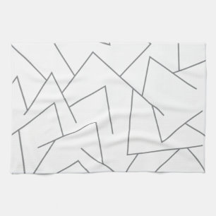 Modern, simple urban, dynamic graphic line pattern kitchen towel