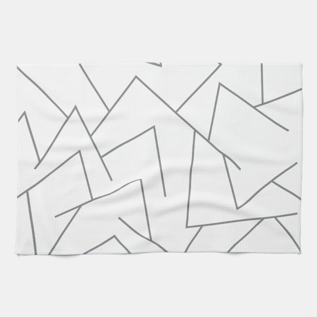 Modern, simple urban, dynamic graphic line pattern kitchen towel (Horizontal)