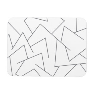 Modern, simple urban, dynamic graphic line pattern magnet