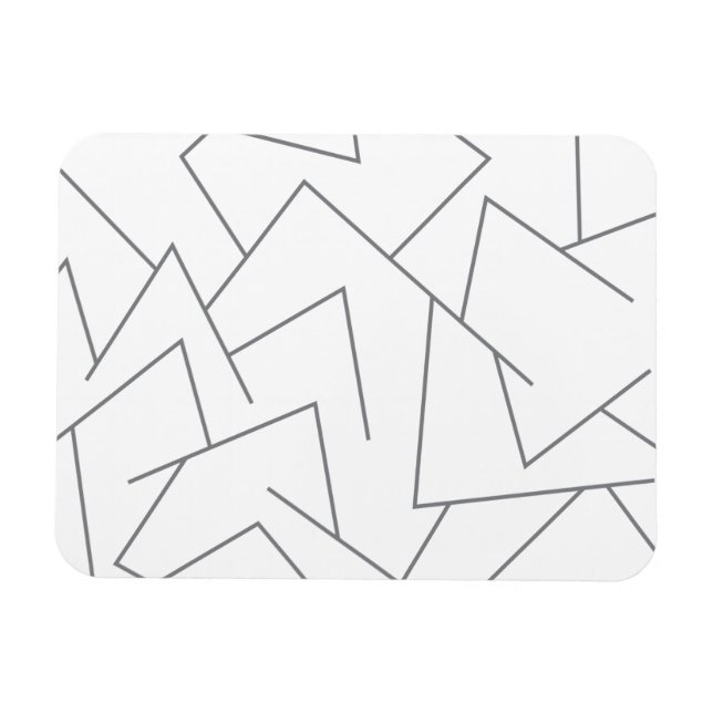 Modern, simple urban, dynamic graphic line pattern magnet (Horizontal)
