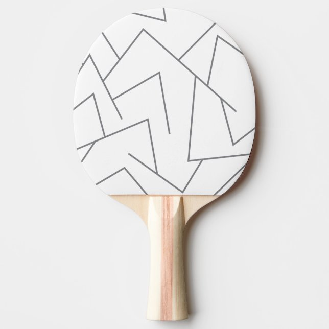 Modern, simple urban, dynamic graphic line pattern ping pong paddle (Front)