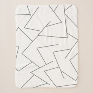 Modern, simple urban, dynamic graphic line pattern sherpa blanket
