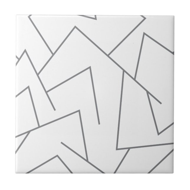 Modern, simple urban, dynamic graphic line pattern tile (Front)