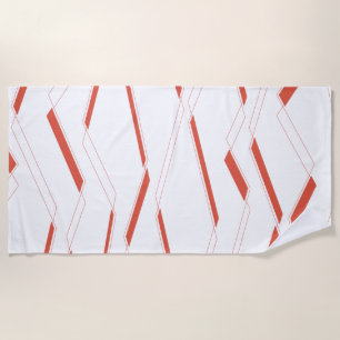 Modern, simple urban plant abstraction graphic art beach towel