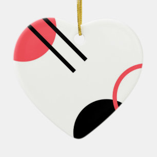 Modern, simple, urban, trendy geometric design ceramic ornament