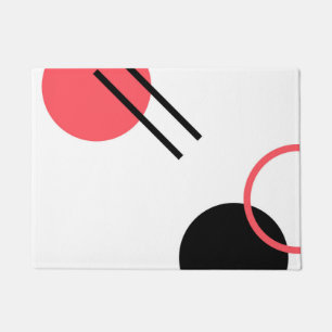 Modern, simple, urban, trendy geometric design doormat