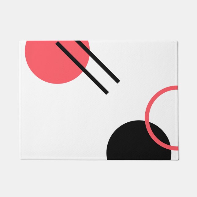 Modern, simple, urban, trendy geometric design doormat (Front)