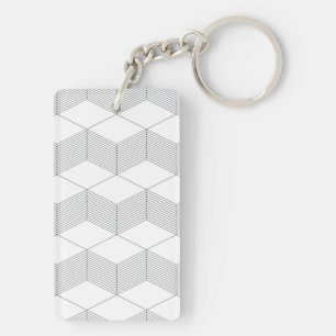 Modern, simple, urban, trendy graphic design keychain