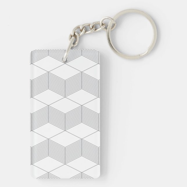 Modern, simple, urban, trendy graphic design keychain (Back)