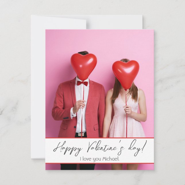 Modern Simple Valentine's Day Card (Front)