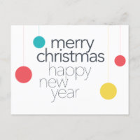Modern, simple, vibrant, fun "Merry Christmas"