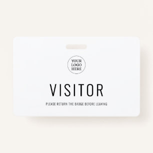 Modern Simple Visitor Pass Company Logo Badge
