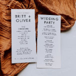 Modern Simple Wedding Program Order Of Events<br><div class="desc">This is a modern wedding program featuring an elegant font and a minimalist layour. Edit all wording and all font and background colours. // For matching items, please visit the "HARLOW" collection in the Sincerely By Nicole Zazzle store. * If you like this design but don't see it available for...</div>