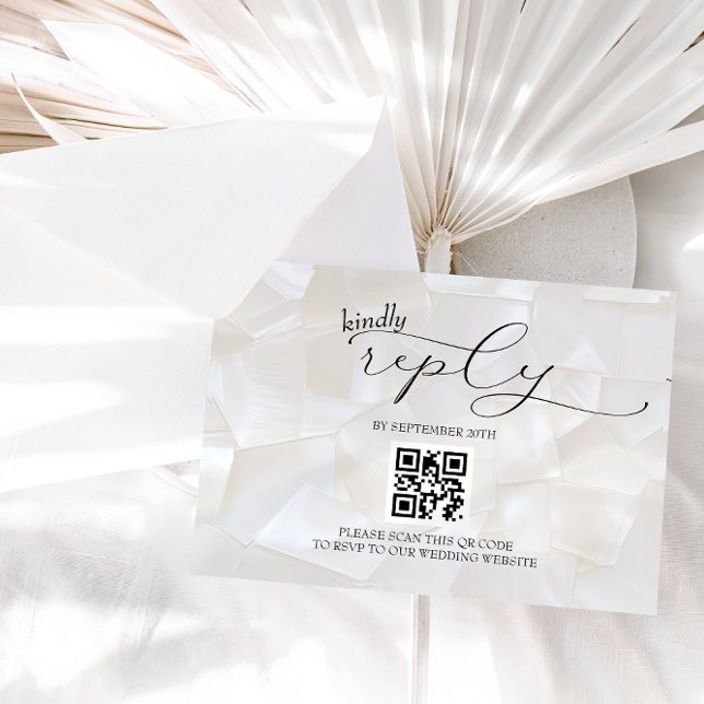 Modern Simple Wedding QR RSVP Card (Creator Uploaded)