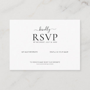 Modern Simple Wedding Response Card