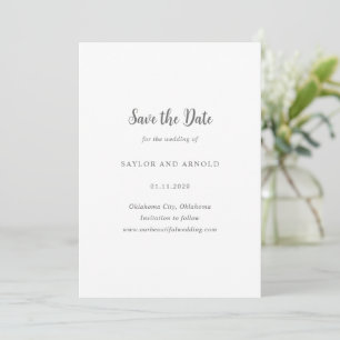Modern Simple Wedding Save The Date