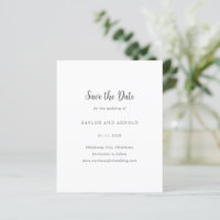 Modern Simple Wedding Save the Date