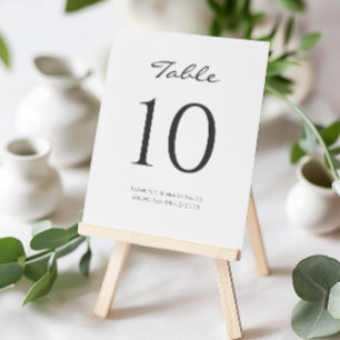 modern simple wedding table  place card
