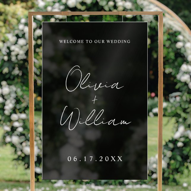 Modern Simple Wedding Welcome Acrylic Sign (Creator Uploaded)