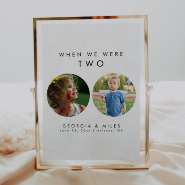 Modern Simple When We Were Age Photo Table Number (Creator Uploaded)