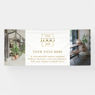 Modern Simple White Custom Business Logo & Photo Banner