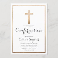 Modern Simple White Gold Cross Border Confirmation