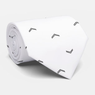 Modern simple white grey pattern for him tie