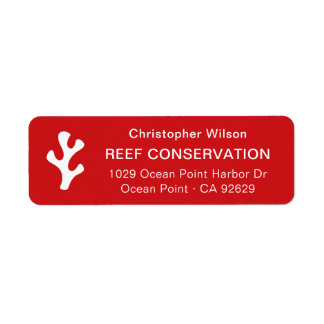 Modern Simple White Logo Business Return Address