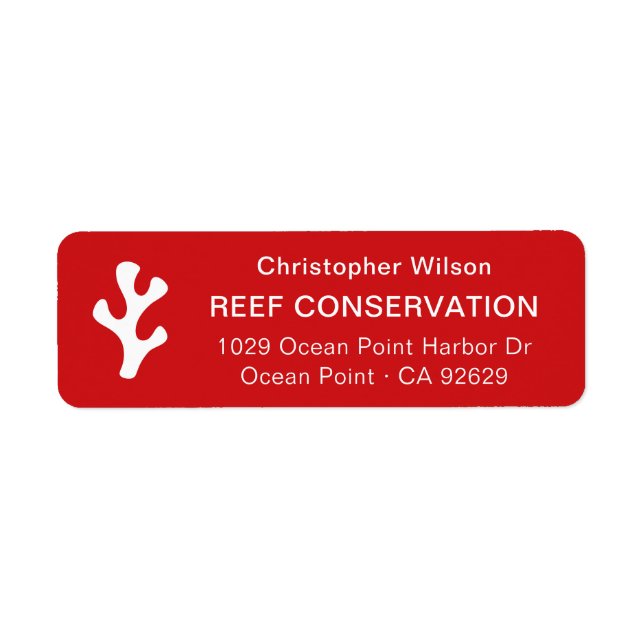 Modern Simple White Logo Business Return Address (Front)