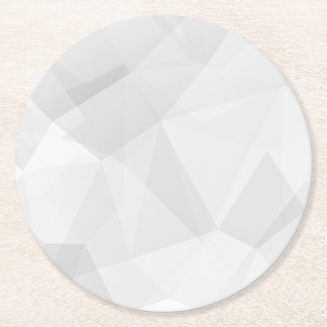 Modern Simple White Marble Rustic Paper Coaster (Front)