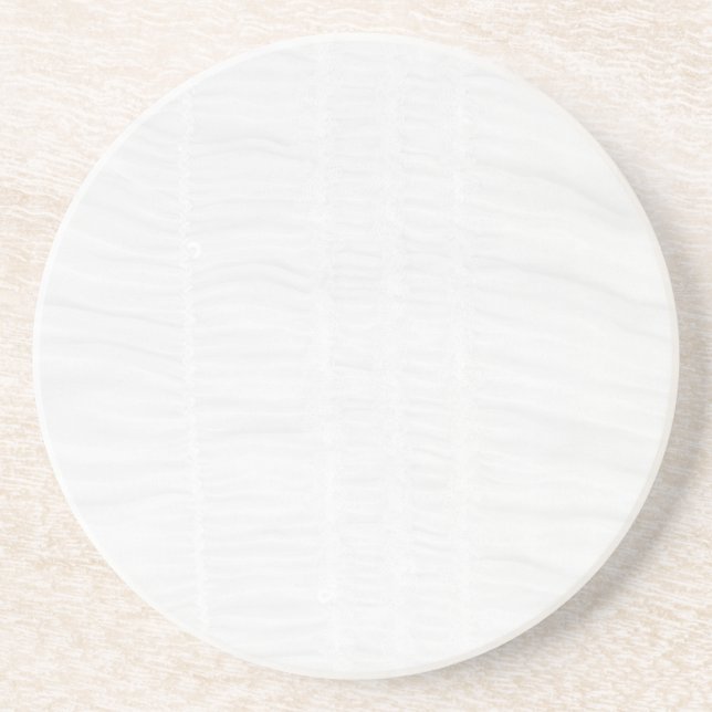 Modern Simple White Marble Rustic Paper Coaster (Front)
