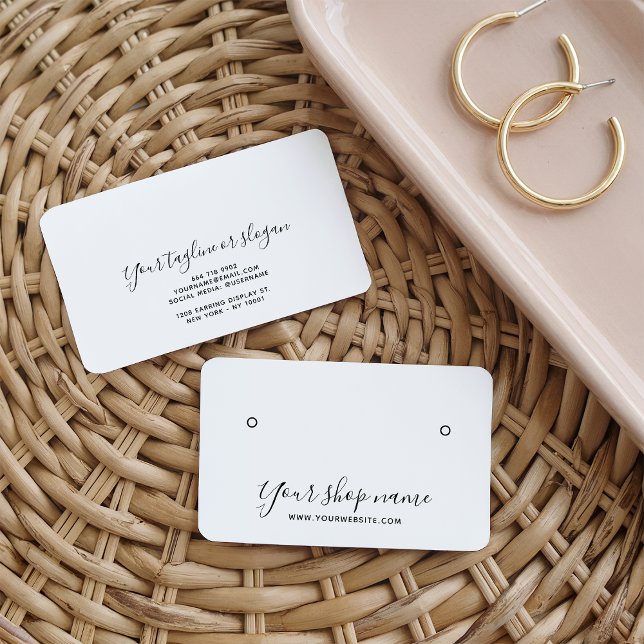 Modern simple white stud earring display cards (Modern simple white stud earring display cards)