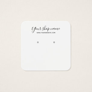 Modern simple white stud earring display square