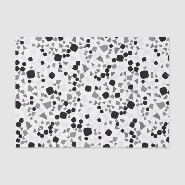 Modern Simple White Terrazzo Tissue Paper (Front)