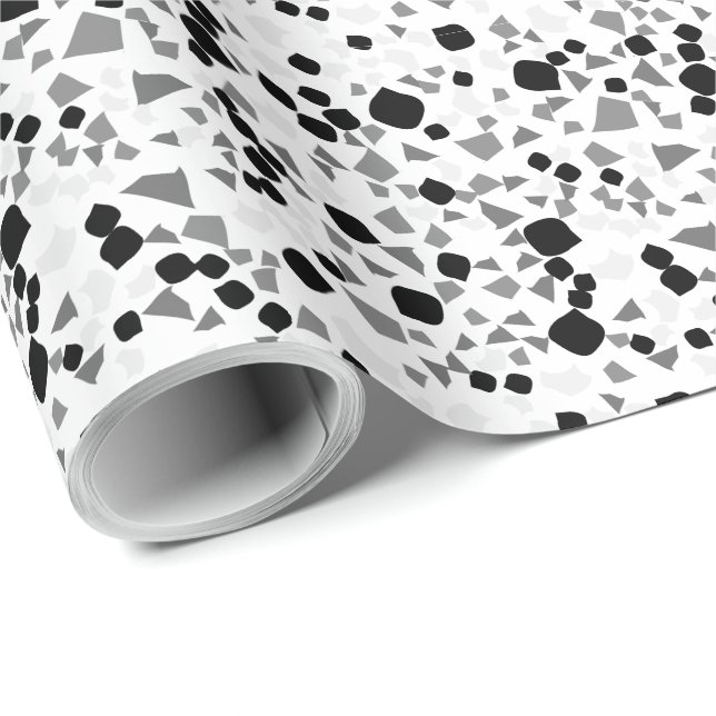 Modern Simple White Terrazzo Wrapping Paper (Roll Corner)