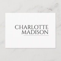 Modern Simple White Trendy Minimalist Plain