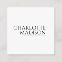 Modern Simple White Trendy Minimalist Plain 