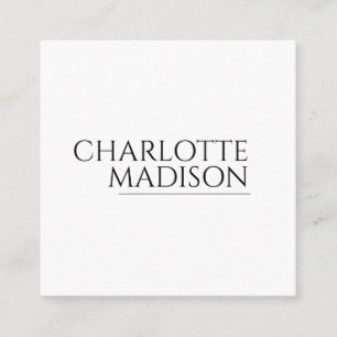 Modern Simple White Trendy Minimalist Plain  Enclosure Card