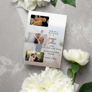 MODERN SIMPLE WITH 5 CUSTOM PHOTO WEDDING INVITATION