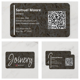 Modern Simple Woodworking Business Card
