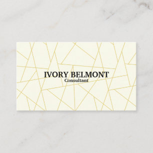 Modern Simple Yellow Geometric Pattern Business Card