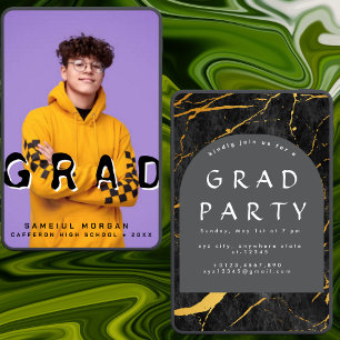 Modern Simplicity Colourful Photo Graduation Party Invitation