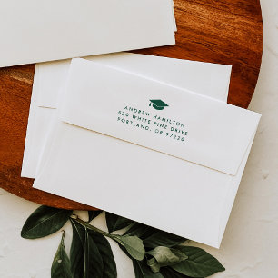 Modern Simplicity Green Graduation Envelope