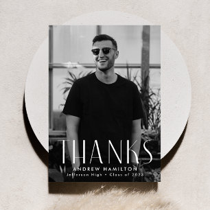 Modern Simplicity Photo Graduation Thank You Card