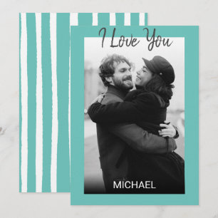 Modern Simplistic  Photo Valentines Day Holiday Card