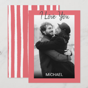 Modern Simplistic  Photo Valentines Day Holiday Card