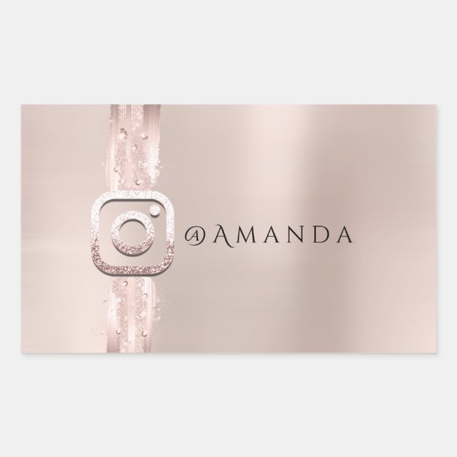 Modern Simply  Makeup  Glam Event Instagra Logo Sticker (Front)