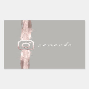 Modern Simply  Makeup Grey White Instagra Rose Sticker