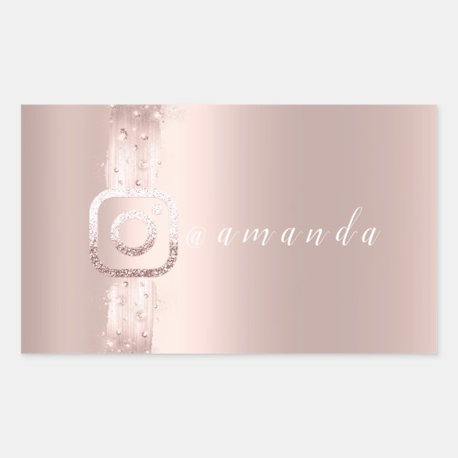 Modern Simply Makeup Social Instagra Logo Sticker (Front)
