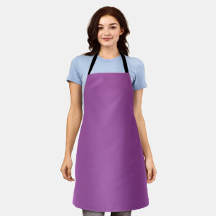 Modern Simply Solid purple gradient Wave pattern Apron